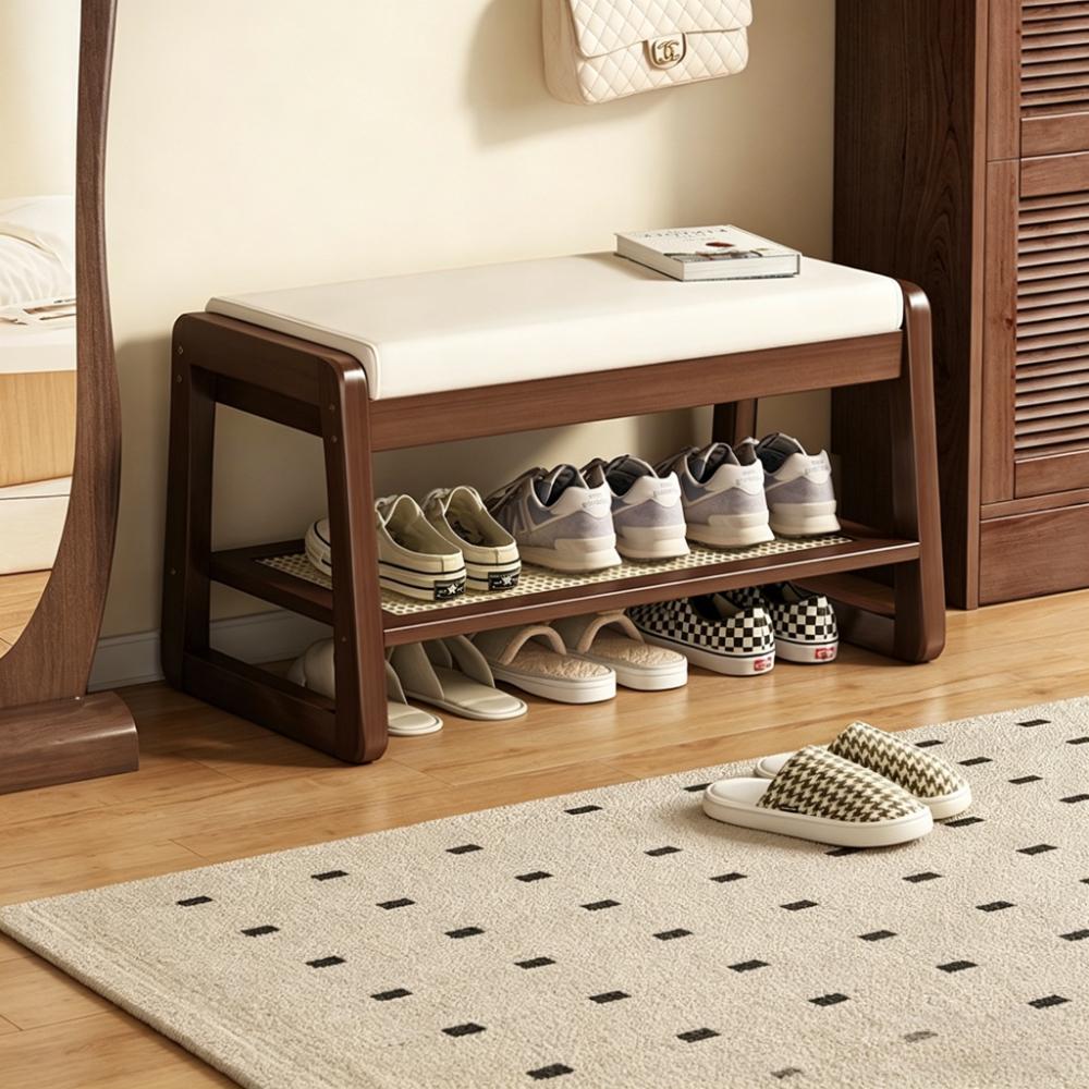 Modern Shoe Changing Stool, Solid Wood Shoe Rack, Long Sitting Stool, Shoe Storage Cabinet, Storage Rack, Entrance Shoe Stool