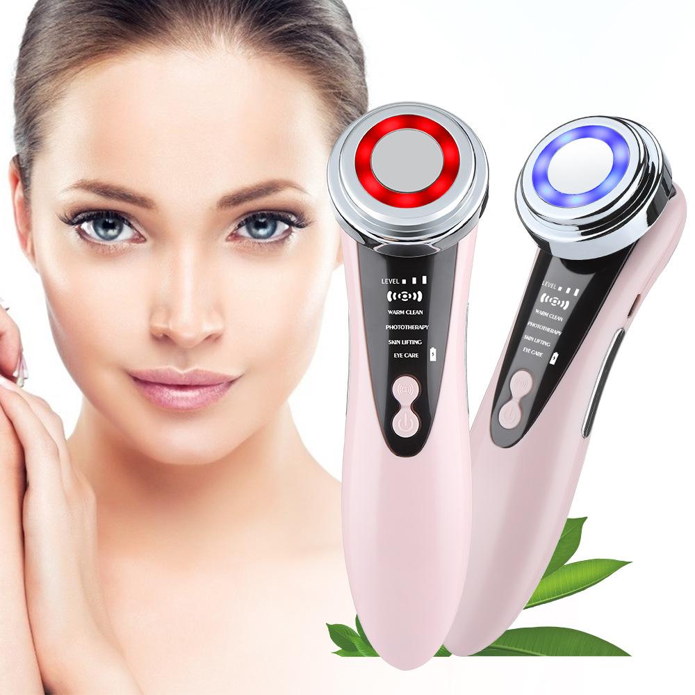 Facial Massage Red And Blue Light Skin Rejuvenation Importer Facial Cleansing Exporter Face-lifting Beauty Instrument Portable