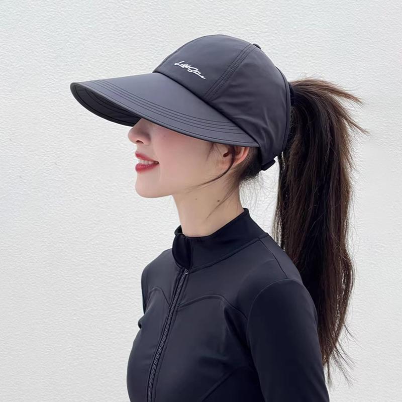 2026 Style Oversized Brim Sunscreen Hat For Women And Men Outdoor Baseball Cap Quick-Drying Duckbill Cap Open Top Sun Hat