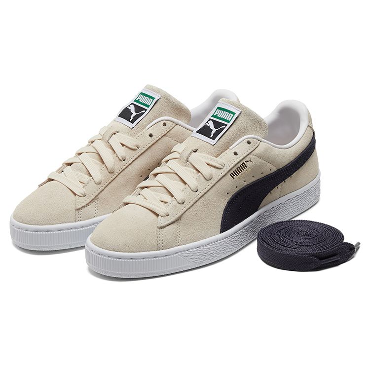 Puma Suede Classic 21 Pristine Parisian Night Unisex Sneakers Cream White 374915-43