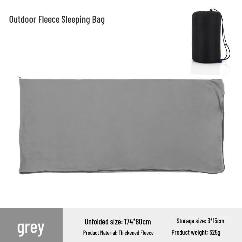 He Jiang Shi HJS077 Ultraleichte Fleece-Reisedecke & Schlafsack-Inlett