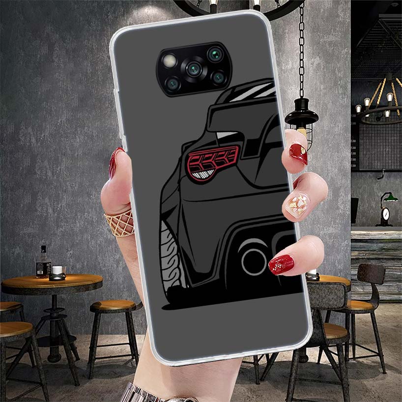 Japan JDM Sports Cars Comic Soft Phone Case For Xiaomi Redmi 15C 15 13C 13 Poco X5 X6 X7 F7 Ultra M7 12C 12 10 10C 9C 9A 9T 9 Fu