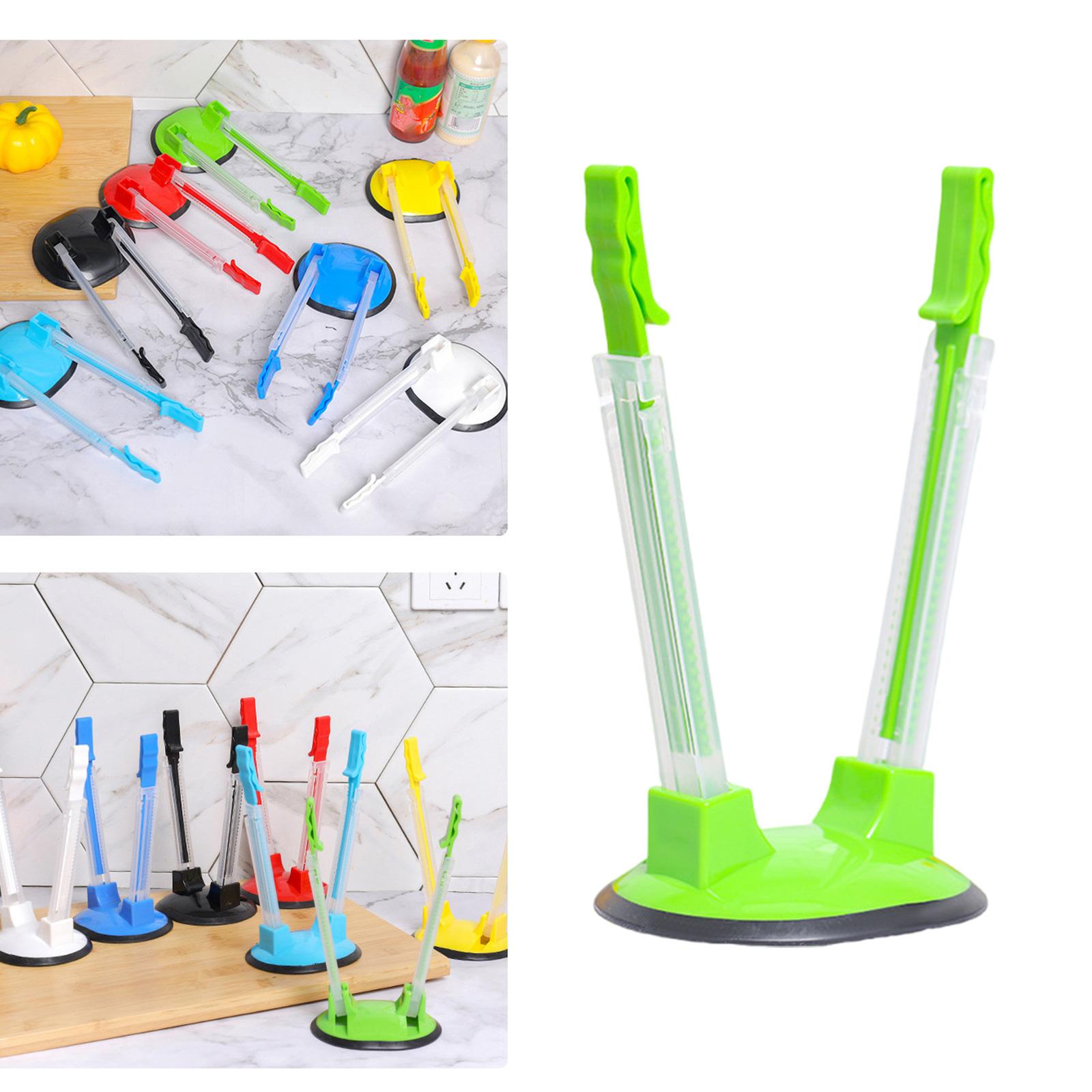 Plastic Freezer Bag Stand Secure Nonslip Base Adjustable Clip Kitchen Meal Preparation Organiser Storage Rack 398₽