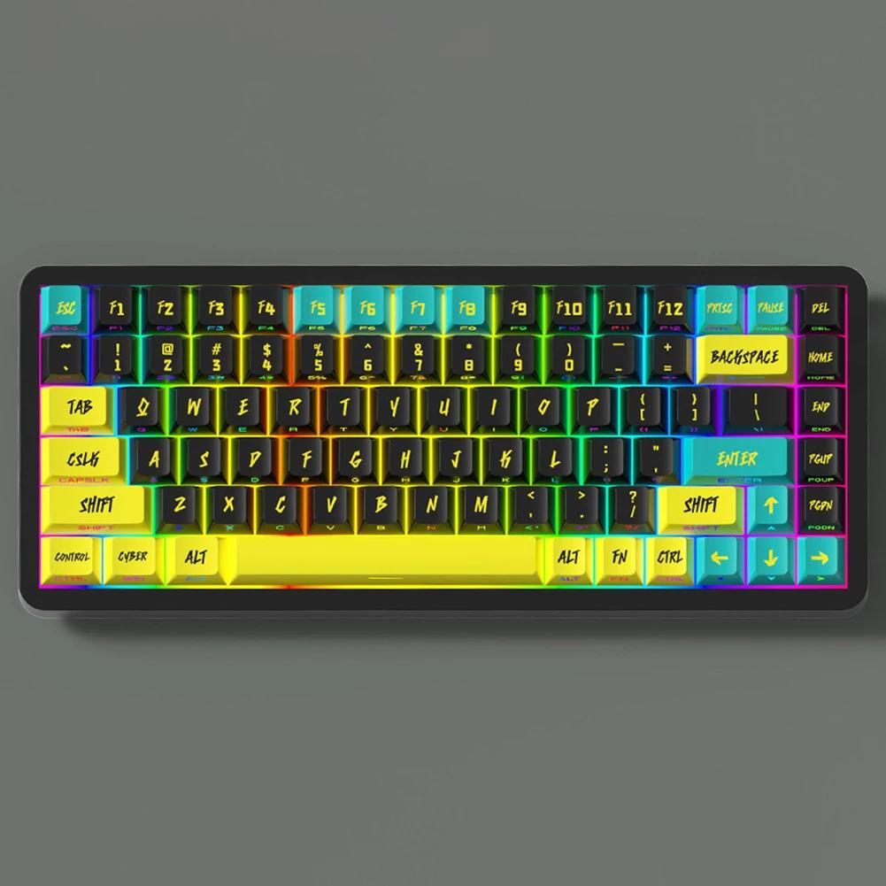 74 Keys Keycap Cherry Profile Side Engraved Translucent Keycaps Pbt Custom Adapted for Wooting Key Caps