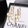 European and American Earrings, Fashionable Styles, Fashionable Metallic Exaggerated Tassels, Elegant Long Trendy Element Earrings and Pendants