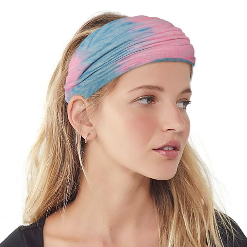 Cotton Yoga Headband Face Washing Fitness Elastic Headband Simple Tie Dye Headbands Girls