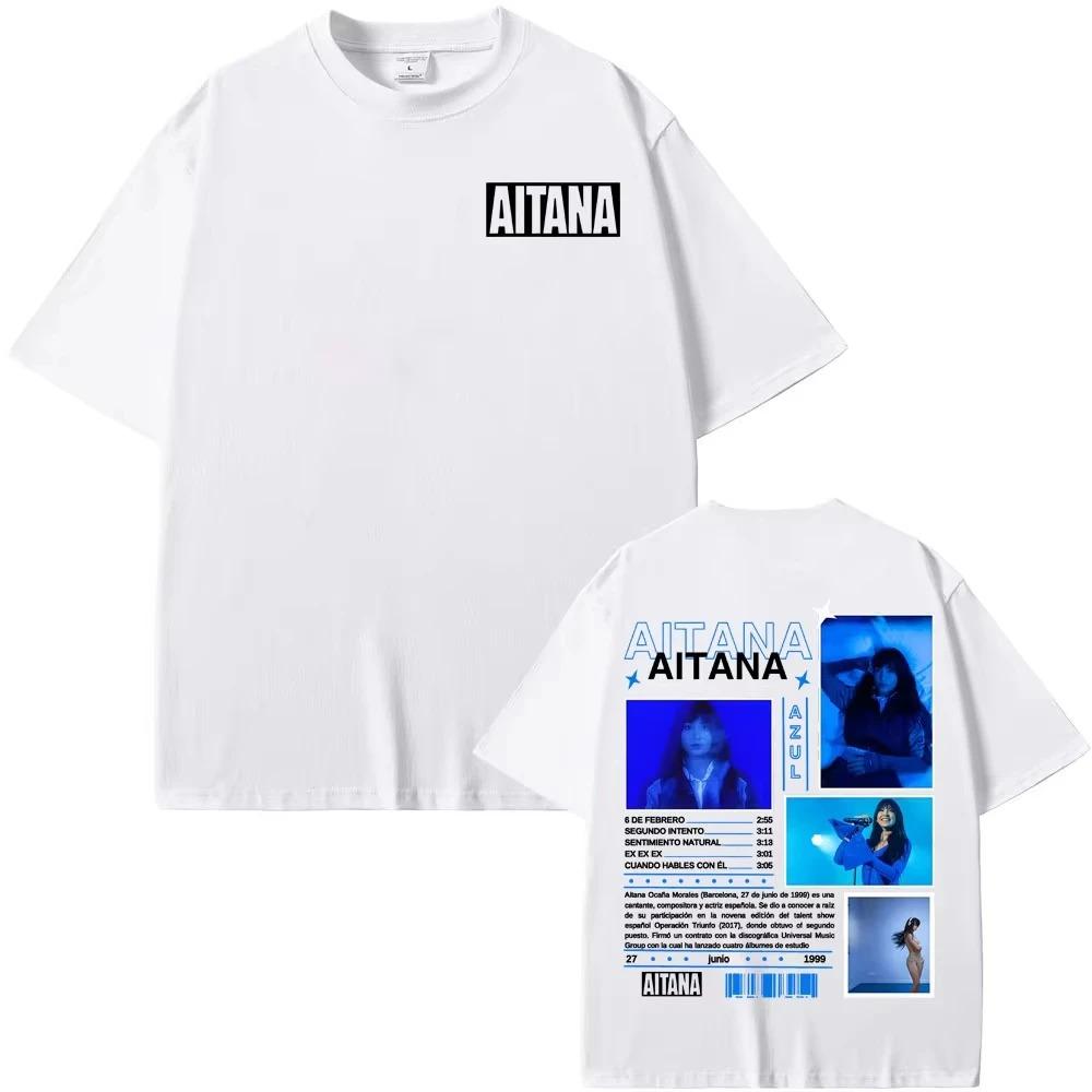 Aitana Azul Album Inspired Graphic T-Shirt, Unisex Oversized Casual Cotton T-shirt 4XL