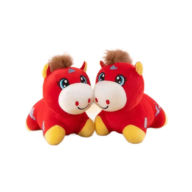2026 Year of the Horse Zodiac Plush Mascot Toy - Red Gift Doll