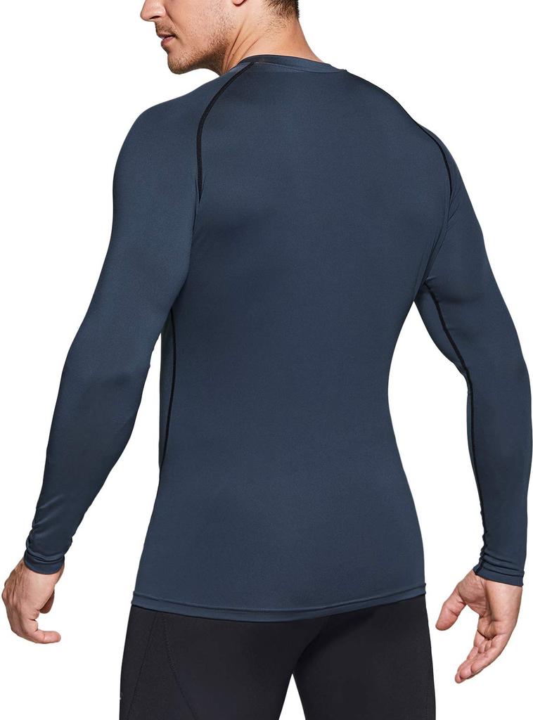 Tesla Compression UV Compression Sports Sports Base Men's Wear, V-Neck, Protection, Sweat-Wicking, Quick-Drying, Shirt, Undershirt, Running, Training,