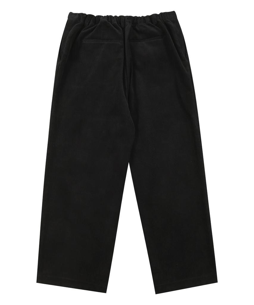 PRAIRIE Corduroy Wide Slacks (Black)