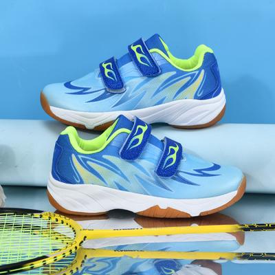 Children's Badminton Shoes Boys and Girls Breathable Professional Shock Absorption Sports Shoes Primary School Students Training Shoes Velcro