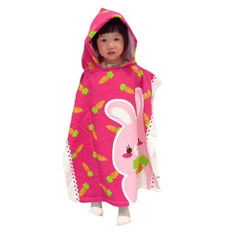 Children's Hooded Bath Towel: Antibacterial, Quick-Drying, Wearable Cloak for Bath or Beach.
