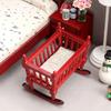 Wooden Dollhouse Shake Bed Decoration Toys for 6-8 Year Old Kids Pretend for Play Improve Intelligence Supplies