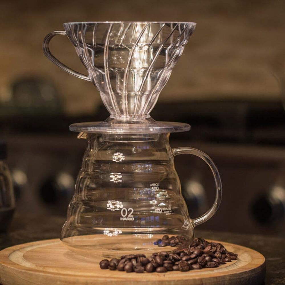 Hario V60 Transparentní překapávač kávy 02 Čirý překapávač na kávu pro 1 až 4 šálky VD-02T