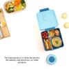 ABXF-Lunch Box With Stainless Steel Bowl, Plastic Dinner Plate, Microwaveable, Compartmentalized Bento, Lunch Box