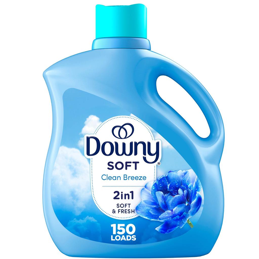 Downy Ultra Liquid Fabric Softener, Clean Breeze, 2-in-1 Soft & Fresh, 3.29 L (150 Loads)