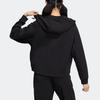 adidas Foc Kn Jkt Long-Sleeve Hoodie Jacket with Logo Print for Women, Black