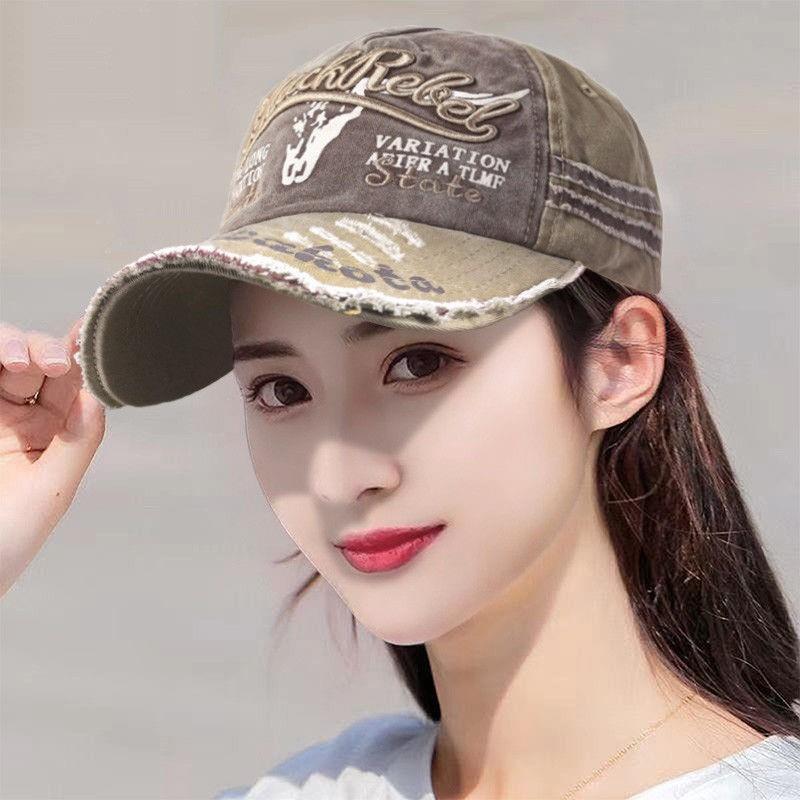 Baseball cap men's new spring and summer old hat women's sunscreen visor hat cycling outdoor leisure hole cap