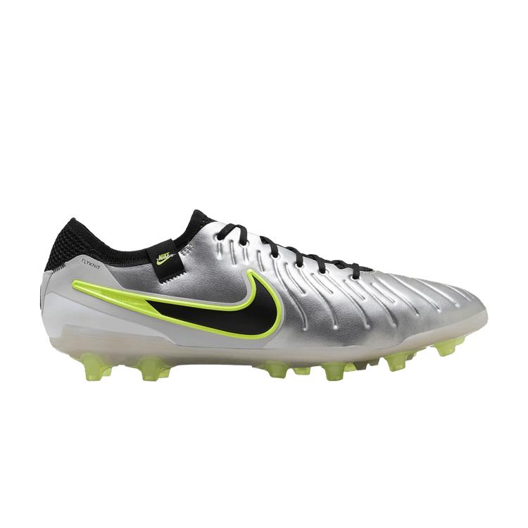

Nike Кроссовки Tiempo Legend 10 Elite AG Mad Voltage Pack Unisex, серебристо-металлические, серебристо-черные DV4330-001 44.5