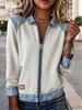 Women's Washed Denim Long-Sleeve Casual Zipper Jacket, 2025 New Style