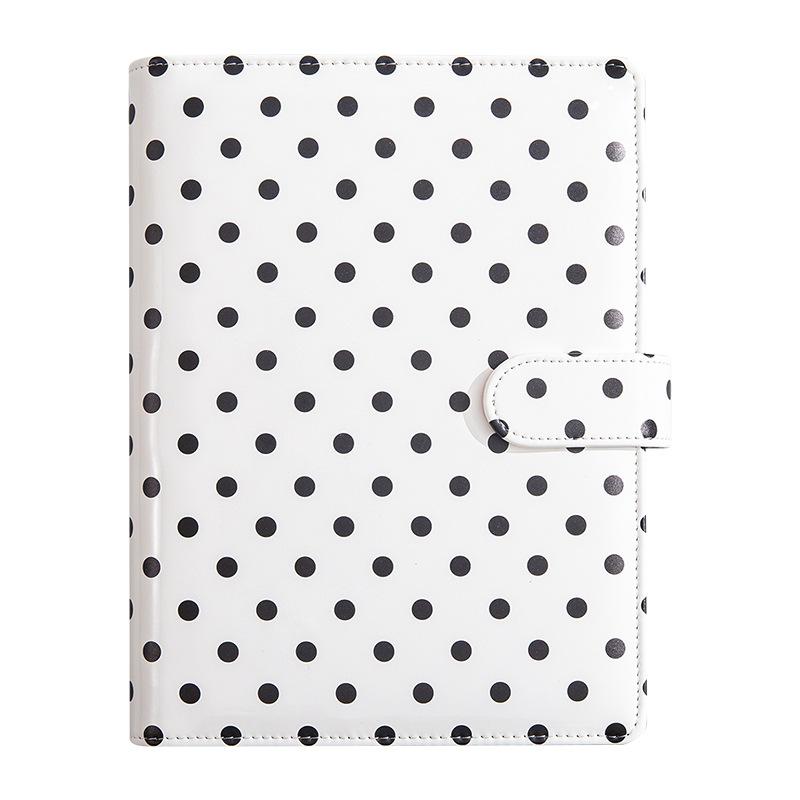 A5 Loose-leaf Account Notebook Spotted Cover Planner Custom Financial Organizer Multi-slot Work Journal Portable Record Book