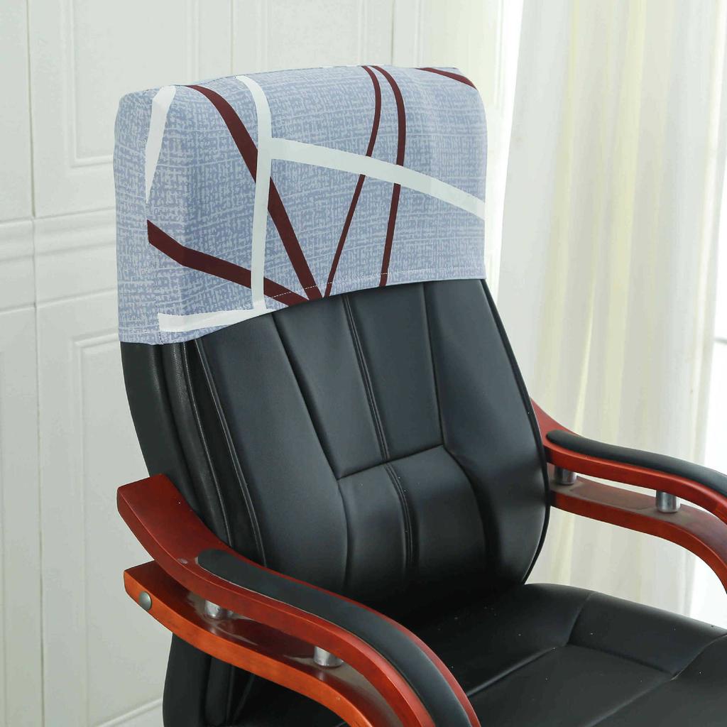 Elastic Boss Chair Headpillow Case Office Chair Cover Swivel Chair Headpillow Case Computer Chair Headpillow Seat Dustproof Head Cover