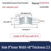 In Stock 304 Stainless Steel U-Shaped Baffle Pipe Clamp with Double Hole Thickened Fixing Plate