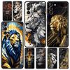 Cross Pattern Bicolor Lion Phone Case for Samsung Galaxy S26 S25 S24 S23 S22 S20 S21 FE Ultra S25Edge Plus 5G Soft TPU Cover Bag