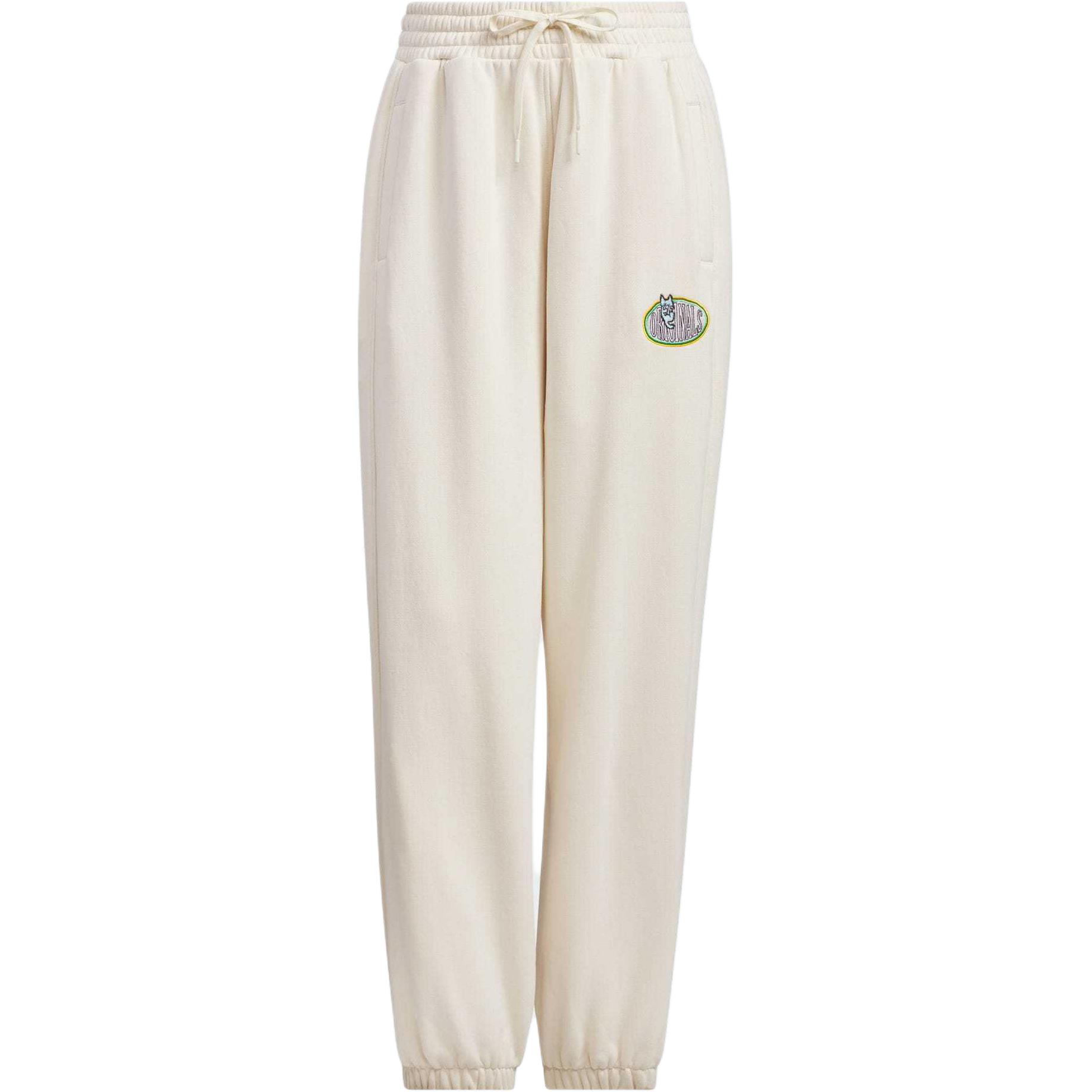 Adidas Originals Street Series Loose Fit Drawstring Cuffed Casual Pants Women White JL7548 S