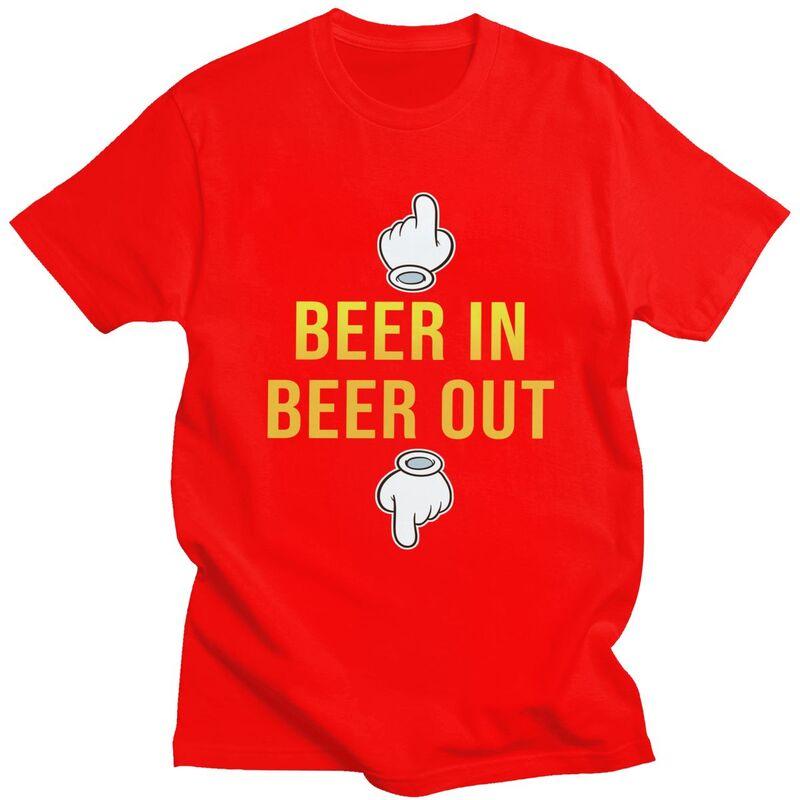 Custom Beer In Beer Ou T Shirts Men 100 Cotton Tee Tops Tshirt Casual Tshirt