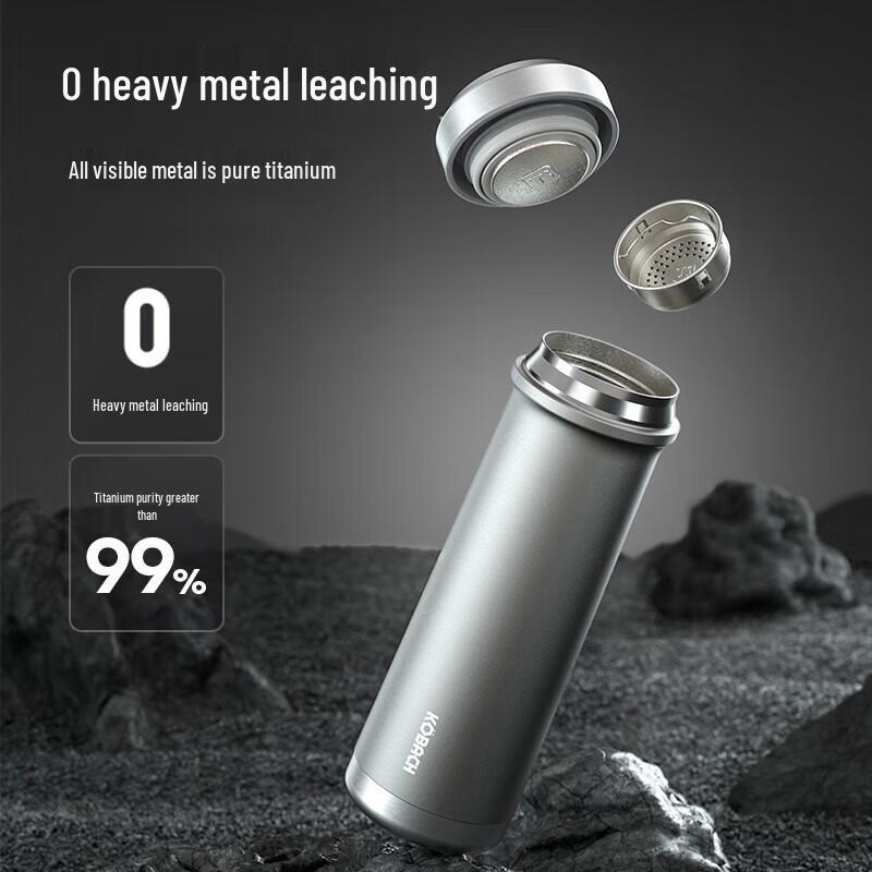 Kangbach Pure Titanium Insulated Tea Bottle Gift Set