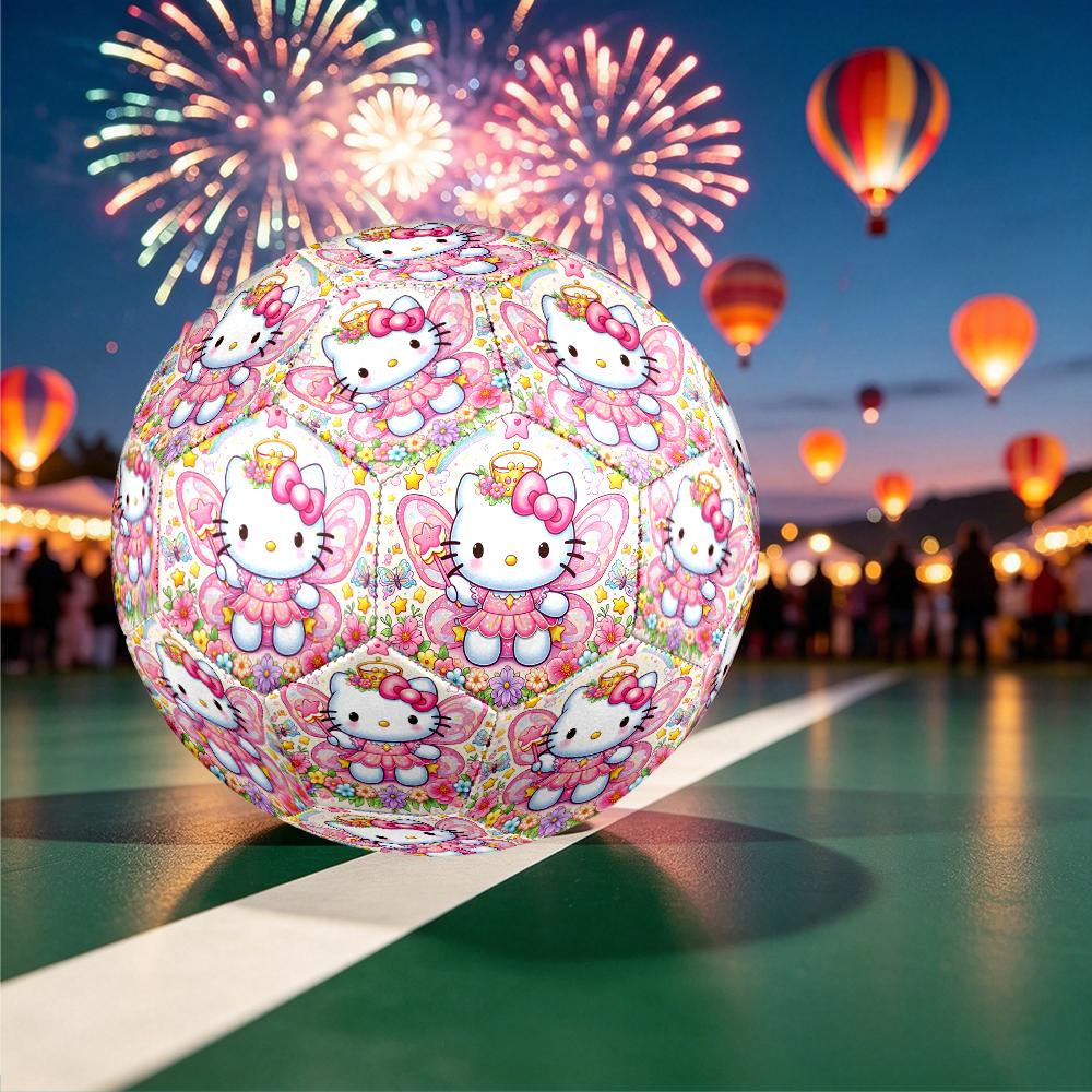 1pc Size 5 Hello Kitty Design Soccer Ball - Anti-slip Football for Outdoor Sports Activities, Durable Ball for Game Play