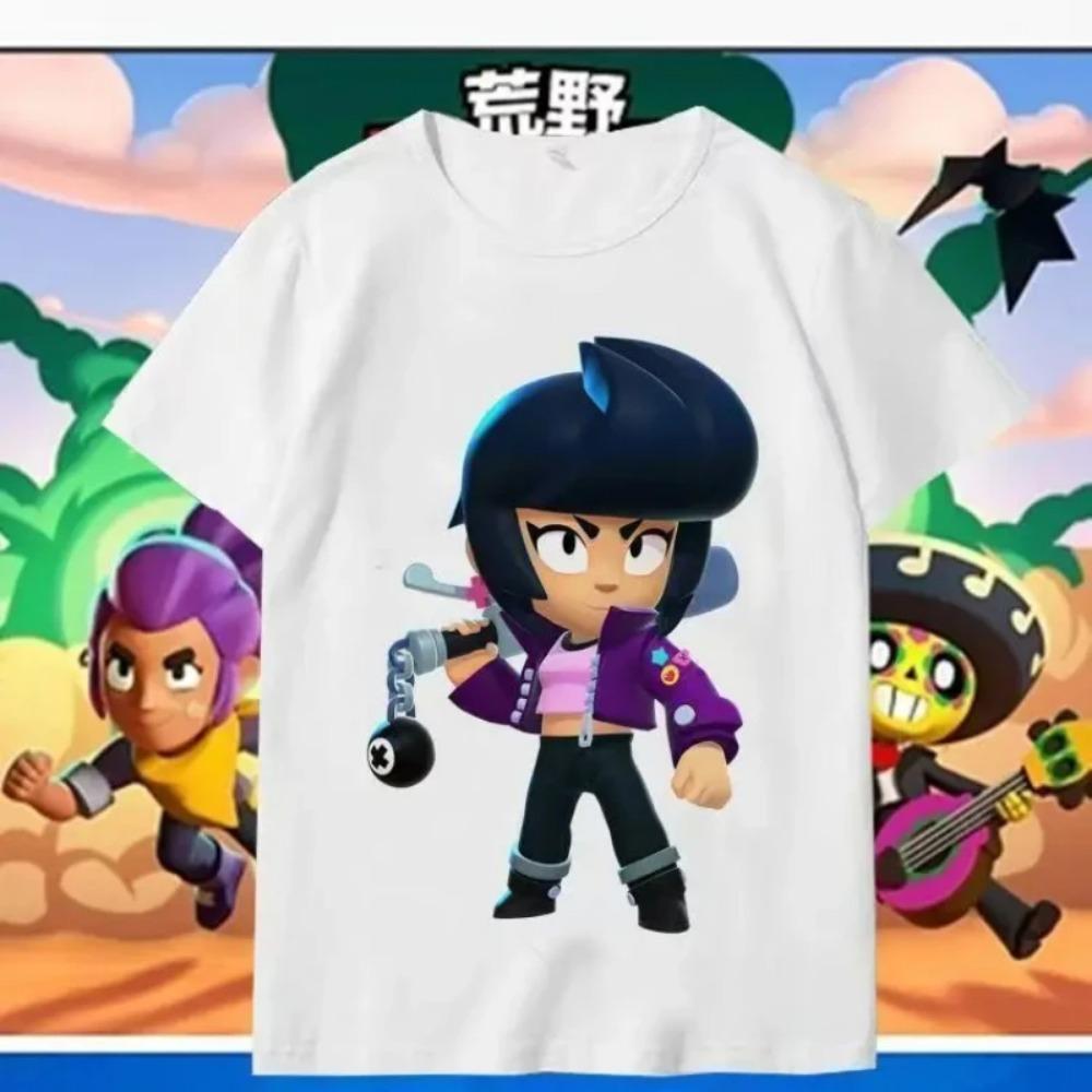 New Summer Short Sleeve Funny Game Print Children Teen T Shirt Leon Spike Kid Clothes Cosplay Costume Casual Baby Tee Top