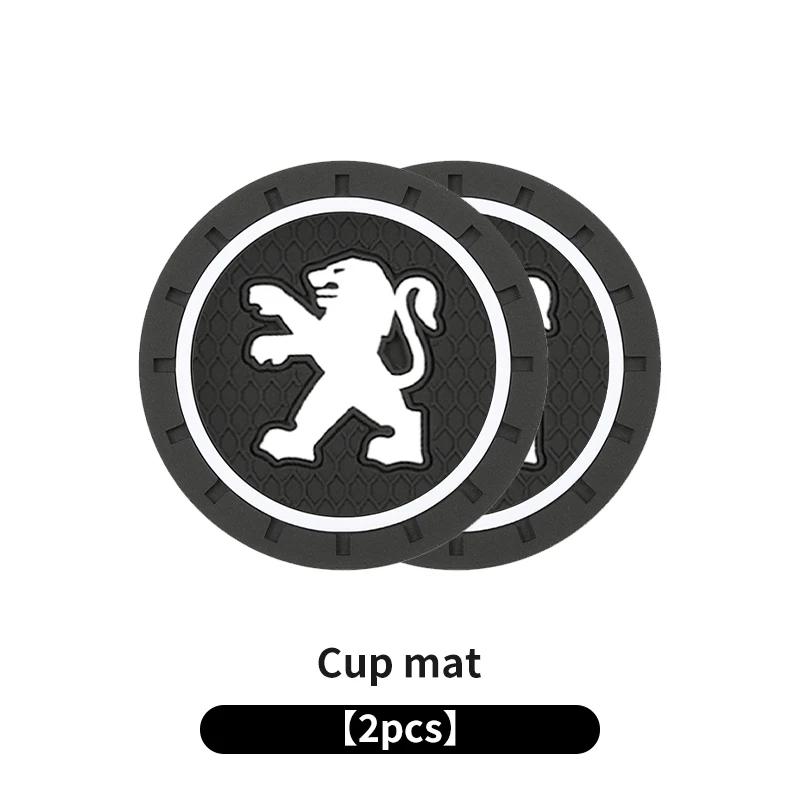 

Car Sticker 2025 Hot Car Coasters Water Cup Bottle Holder Silicone Anti-slip Pad Mat For Peugeot 407 508 2008 5008 307 308 3008