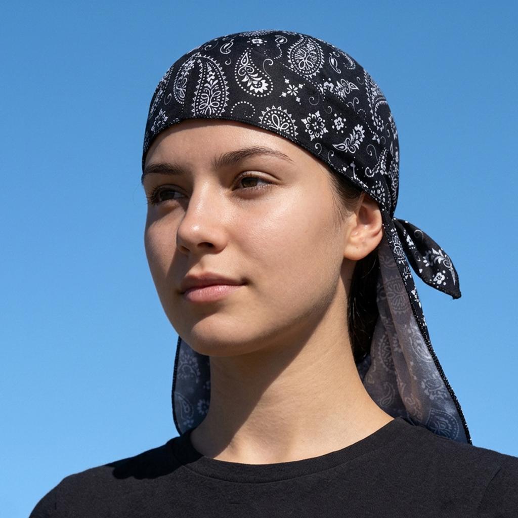 Unisex Sommer Atmungsaktiver Pullover Sonnenschutzmütze Blumenmuster Kopftuch Outdoor Sport Bandana Helm-Innenfutter