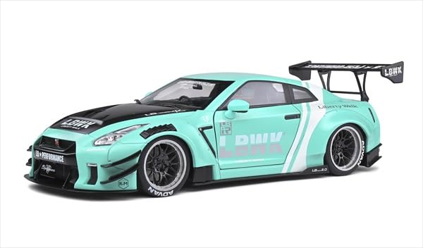 1/18 Scale Model Car GTR LB Works 2020 Light Blue GTR 35 LB Work Type 2