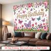 Party Backdrop Floral Butterfly Flat Parties Spanish Text Events Celebration Photo Booth Front Door Decor