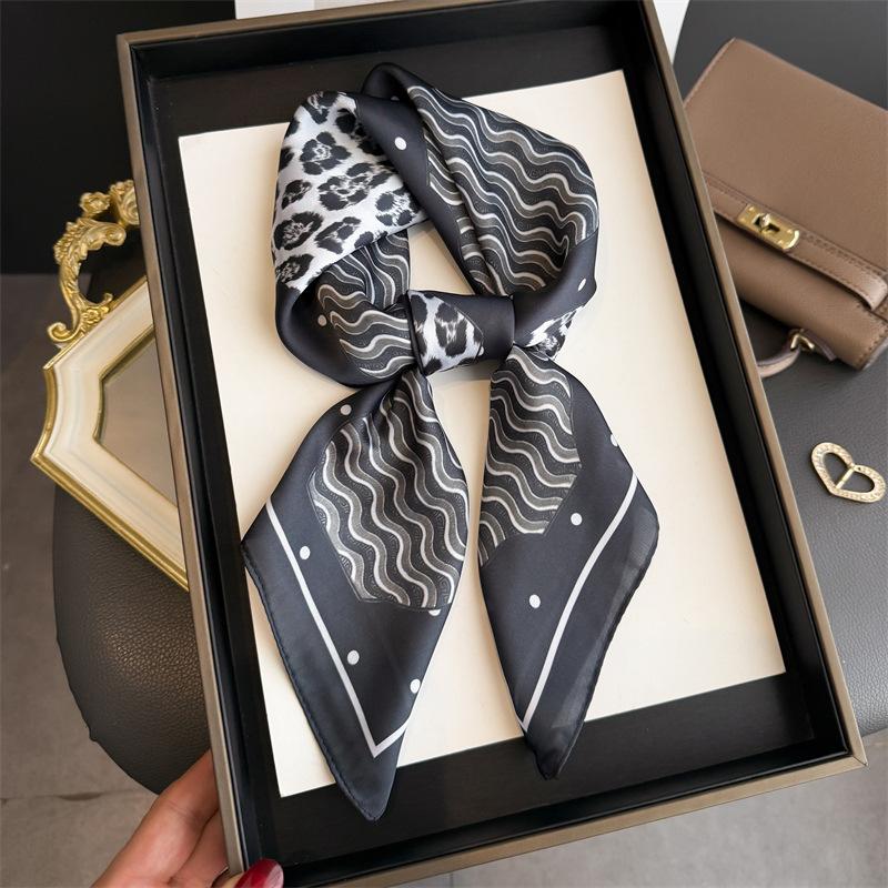 2026 New Arrival Lady Hair Dot Scarf Female Silk Square Scarves Head Wraps for Women Bandana Fashion Shawls Neckerchief Summer