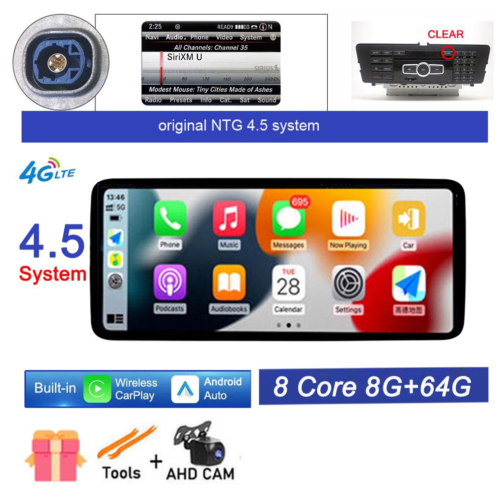 New 12.3" Android 14 For Mercedes Benz A Class W176 X117 X156 W463 2015-2018 Car Radio Stereo GPS Navigation Video 4G Lte