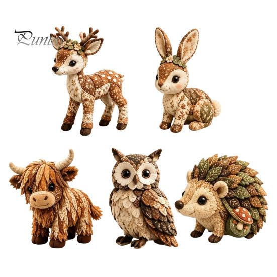 Creative Sewing Gift Woodland Animal Patchwork Kit, Forest DIY Set, Doll Kit Handmade Friends, Beginner-friendly Craft for Adults Teens Project