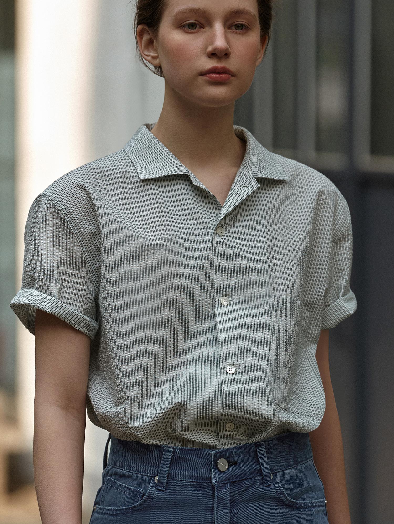 Annies Seer Short Sleeve Shirt (Green) Green