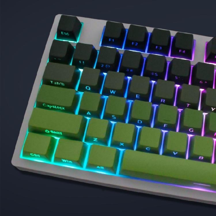 Set di Tasti PBT da 133 Tasti Profilo OEM Tasti Gradiente Verde Set di Sostituzione per Accessori Tastiera Meccanica da Gaming