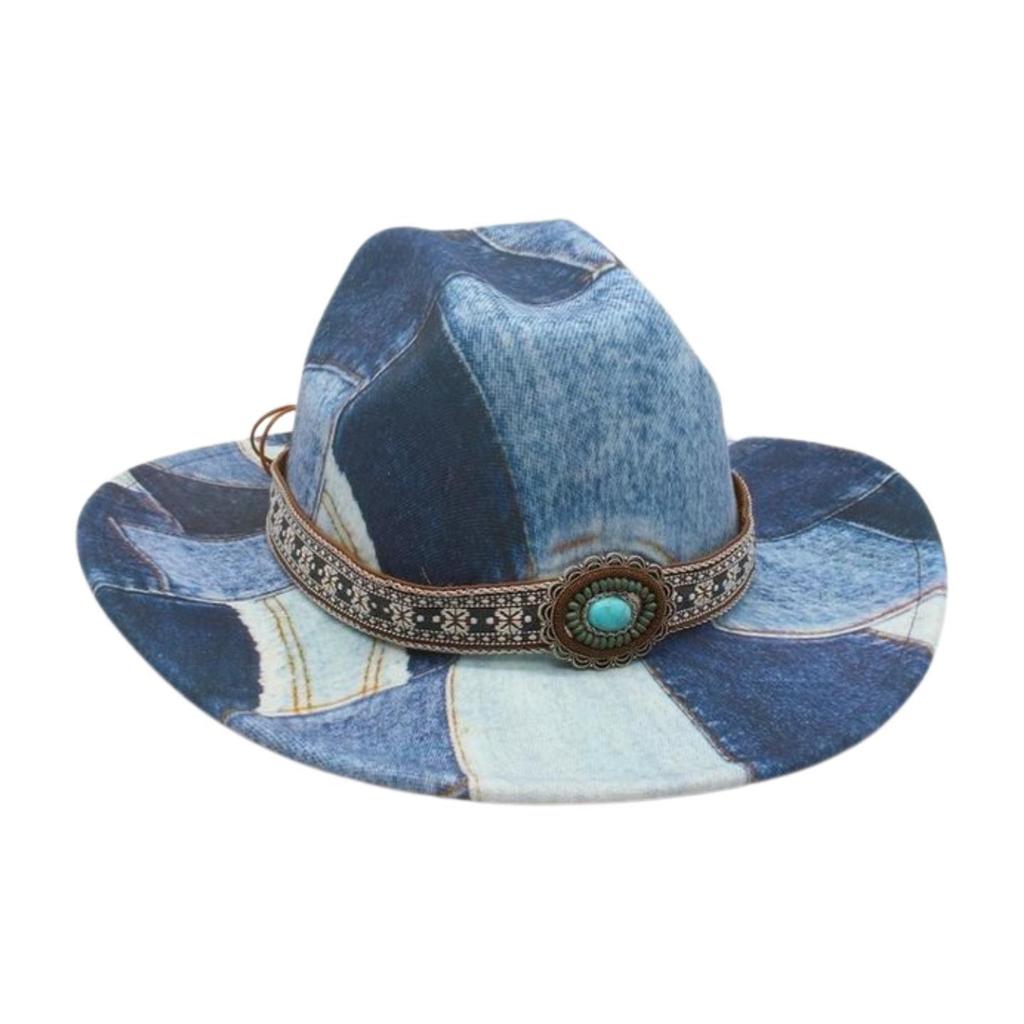 Simple And Old Western Cowboy Hat Travel Vacation Jazz Hat High-End Photography Concave Shape Retro Cowboy Hat