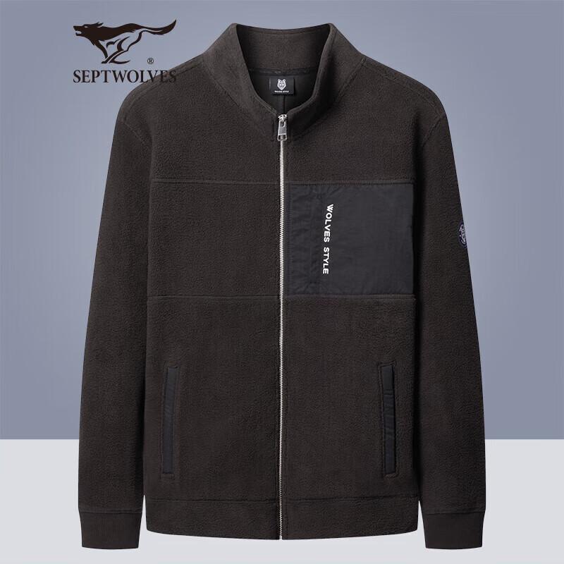 

Sevenwolves Men s Stand Collar Fleece Jacket 175/92A