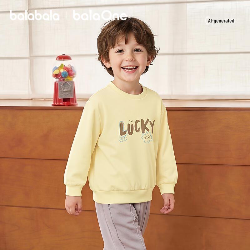 BalaBala Kids Playful Graphic Crewneck Sweatshirt