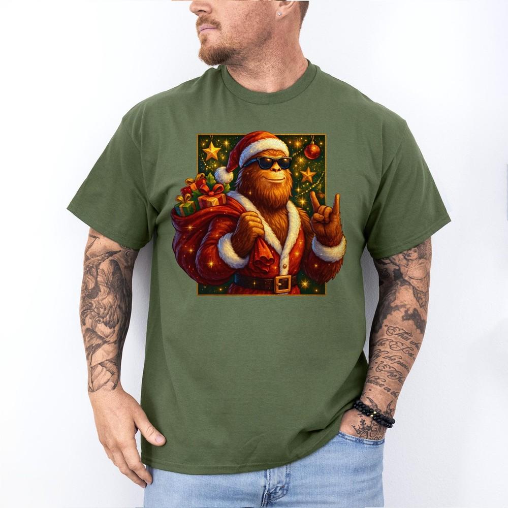 

Christmas Funny Xmas Sasquatch Santa Bigfoot Gifts T-Shirt S