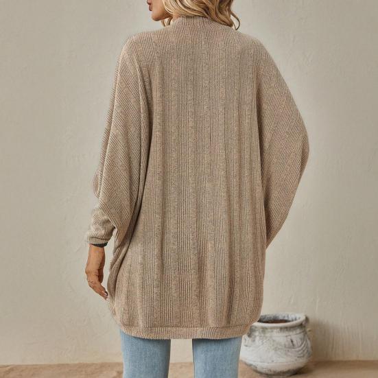 Women Batwing Sleeve Sweater Cardigan Casual Oversized Open Front Knit