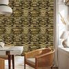 Black and Gold Tropical Pattern Wallpaper Ochre and Gold 50x1000
