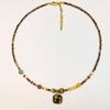 Original Natural Stone Beaded Colorful Necklace – High-End Crystal Retro Collarbone Chain