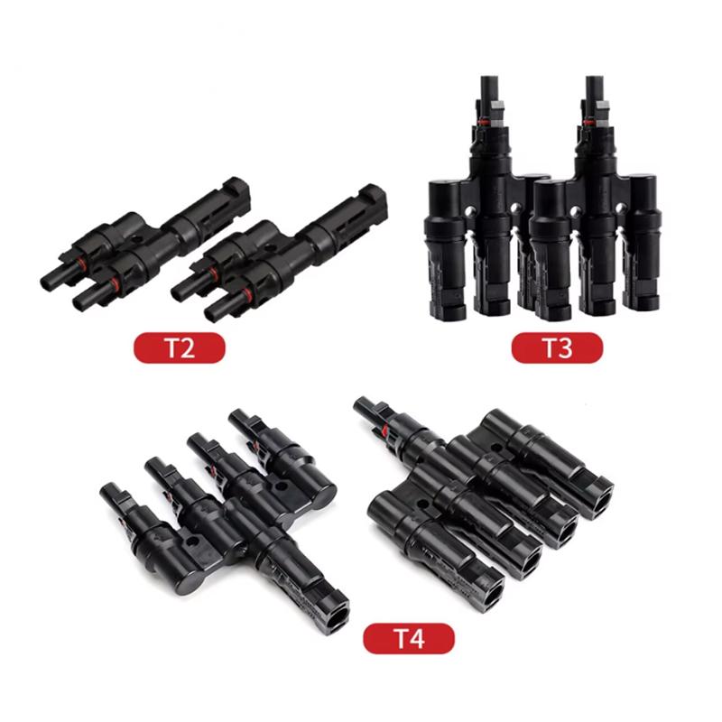 1 Pair T2/T3/T4/T5/T6 Male&Femal Branch PV Solar panel Cable Connectors 30A 1000V Electrical Photovoltaic Panel Wire Connector